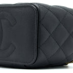 CHANEL LONG VANITY CASE CAVIAR BLACK LGHW