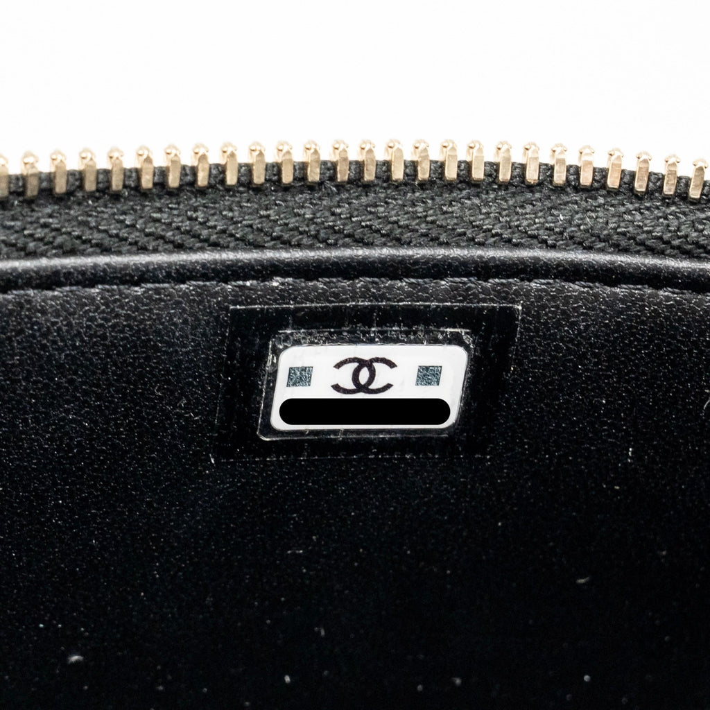 CHANEL COCO LOVE LONG VANITY WITH ADJUSTABLE CHAIN CAVIAR BLACK GHW (MICROCHIP)