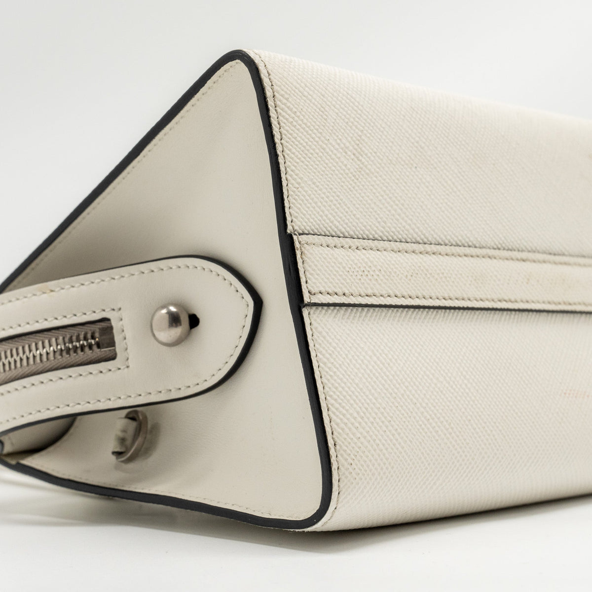 PRADA SAFFIANO MONOCHROME BAG WHITE SHW