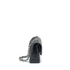 CHANEL SMALL CLASSIC DOUBLE FLAP BAG CAVIAR BLACK SHW (MICROCHIP)