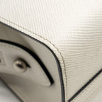PRADA SAFFIANO MONOCHROME BAG WHITE SHW