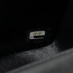 CHANEL CLASSIC MINI SQUARE FLAP BAG LAMBSKIN BLACK BRUSHED GHW