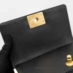 CHANEL SMALL BOY BAG CAVIAR BLACK GHW (MICROCHIP)