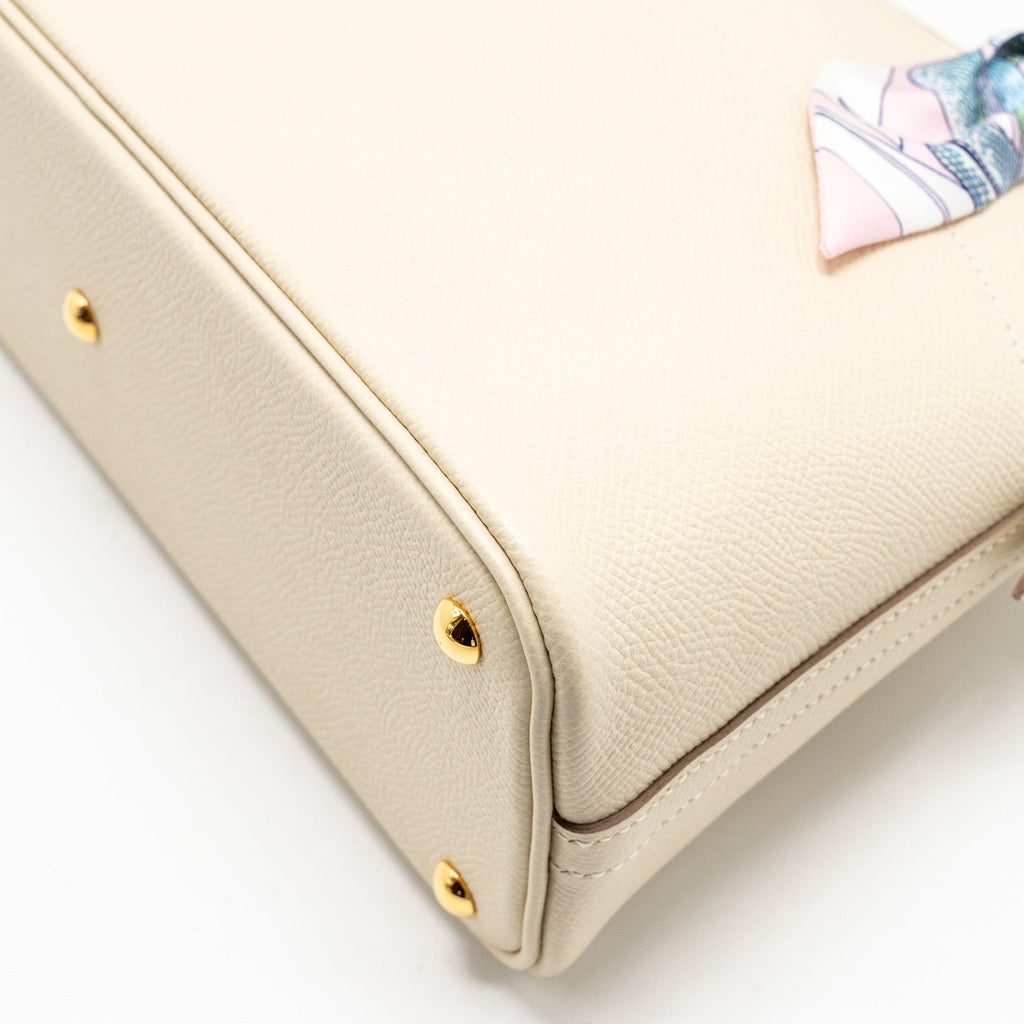 Hermes Bolide 27 Epsom Craie GHW