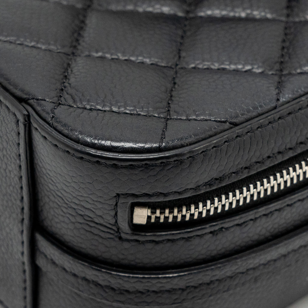 CHANEL QUILTED MINI VANITY BAG CAVIAR BLACK SHW
