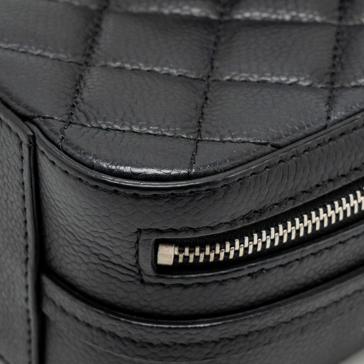 CHANEL QUILTED MINI VANITY BAG CAVIAR BLACK SHW