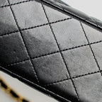 CHANEL MEDIUM CLASSIC FLAP BAG LAMBSKIN BLACK GHW