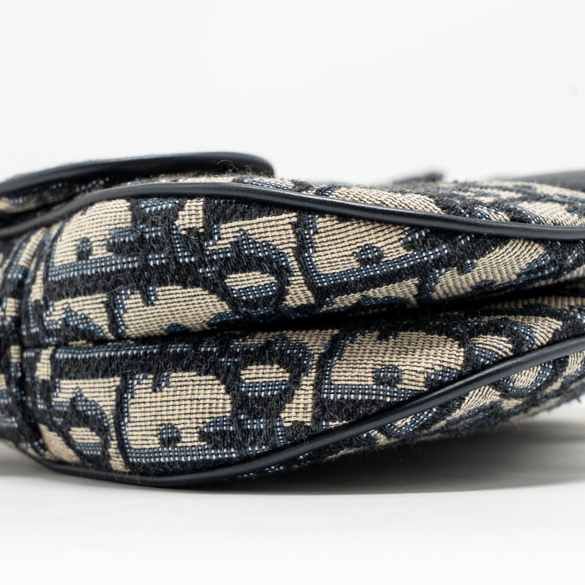 DIOR MINI SADDLE BAG BLUE OBLIQUE JACQUARD CANVAS GHW