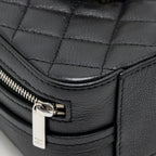CHANEL QUILTED MINI VANITY BAG CAVIAR BLACK SHW