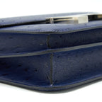 Hermes Constance 24 Ostrich Bleu Iris SHW