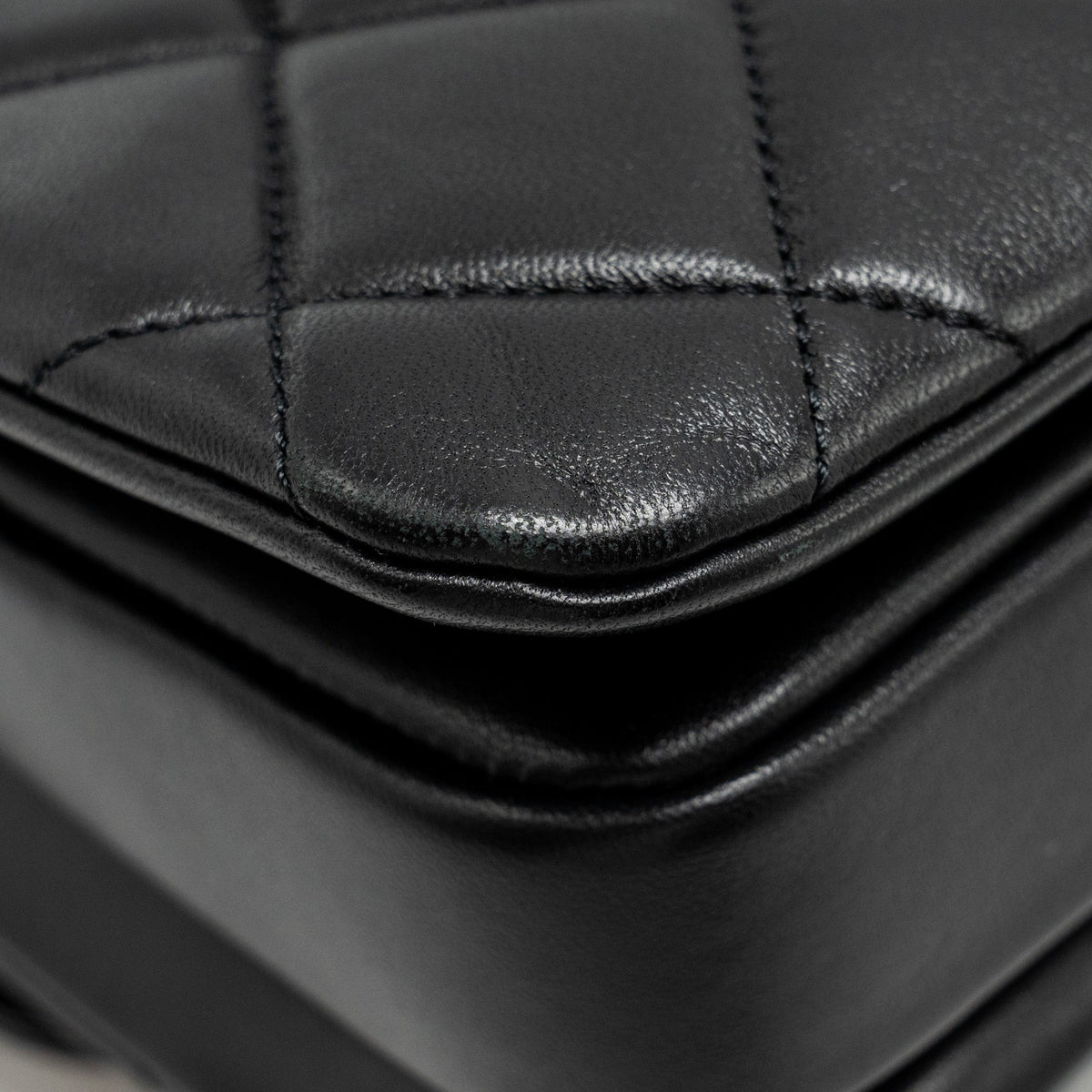 CHANEL TOP HANDLE TRENDY CC FLAP BAG LAMBSKIN BLACK LGHW
