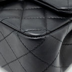 CHANEL PEARL CRUSH MINI RECTANGULAR FLAP BAG LAMBSKIN BLACK GHW (MICROCHIP)