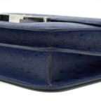 Hermes Constance 24 Ostrich Bleu Iris SHW