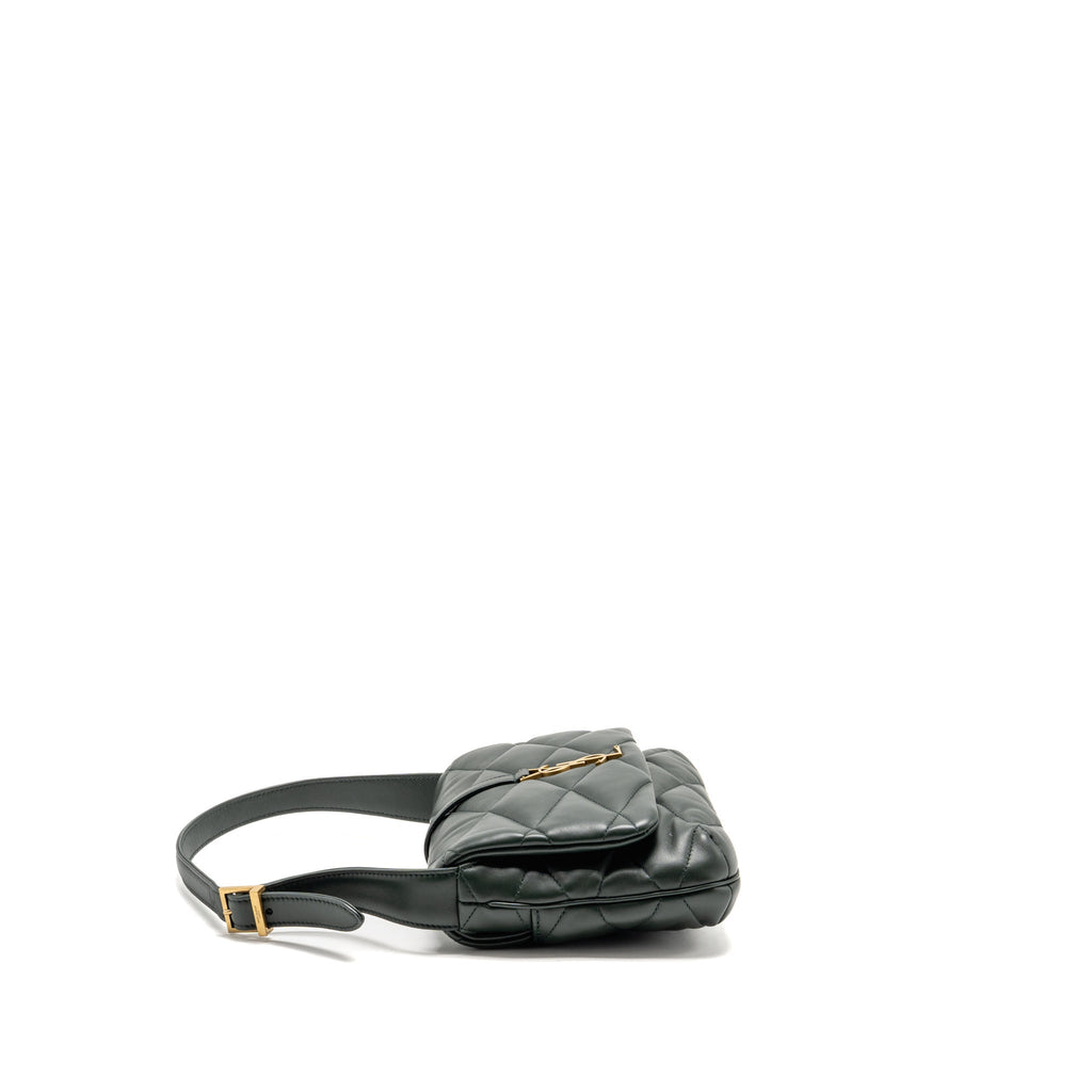 Saint Laurent/YSL Le 57 Hobo Bag Lambskin Dark Green GHW