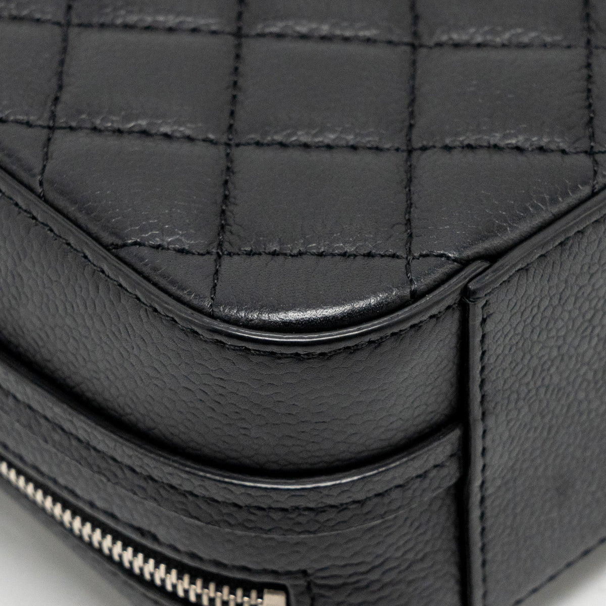 CHANEL QUILTED MINI VANITY BAG CAVIAR BLACK SHW