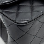 CHANEL PEARL CRUSH MINI RECTANGULAR FLAP BAG LAMBSKIN BLACK GHW (MICROCHIP)