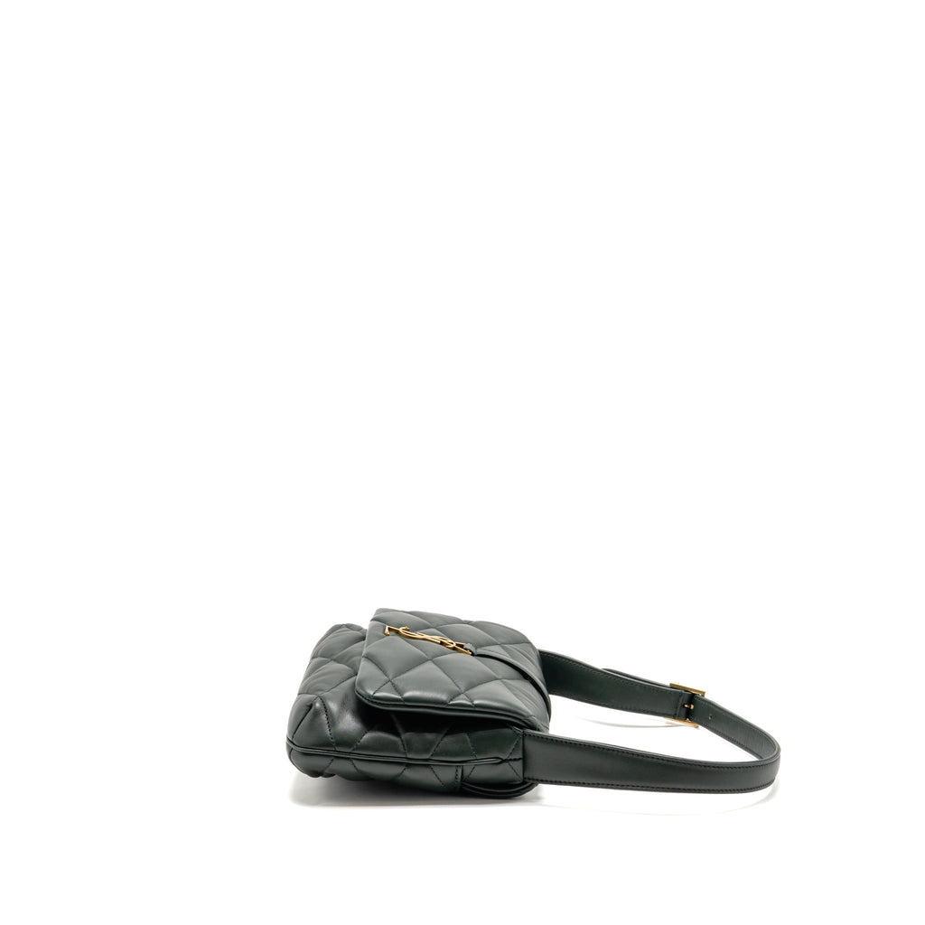Saint Laurent/YSL Le 57 Hobo Bag Lambskin Dark Green GHW