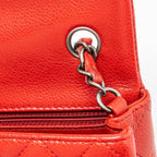 CHANEL MINI RECTANGULAR FLAP BAG CAVIAR RED RUTHENIUM HARDWARE