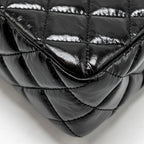 CHANEL 23C HOBO BAG SHINY CALFSKIN BLACK BRUSHED GHW (MICROCHIP)