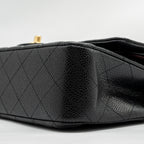 CHANEL MEDIUM CLASSIC DOUBLE FLAP BAG CAVIAR BLACK GHW (MICROCHIP)