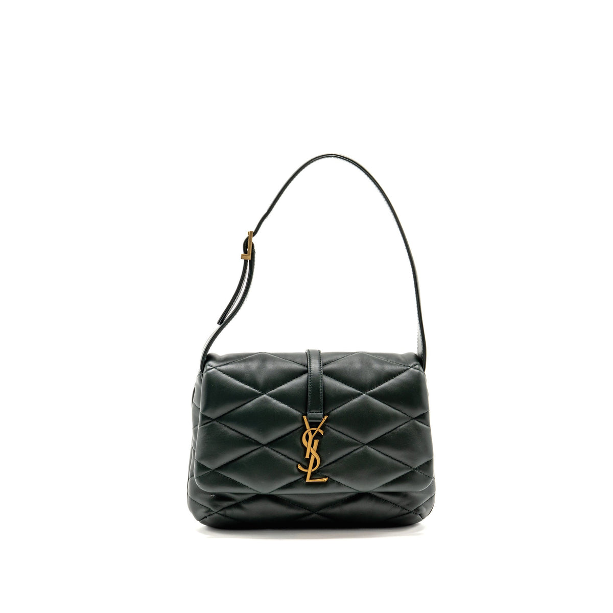 Saint Laurent/YSL Le 57 Hobo Bag Lambskin Dark Green GHW