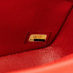 CHANEL MINI RECTANGULAR FLAP BAG CAVIAR RED RUTHENIUM HARDWARE