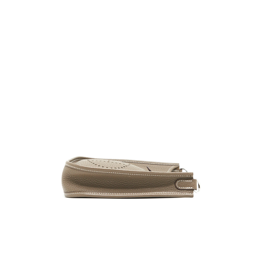 Hermes Mini Evelyne Etoupe With Blue Nuit Strap SHW