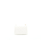 CHANEL 21B PEARL CRUSH SQUARE MINI FLAP BAG LAMBSKIN WHITE GHW
