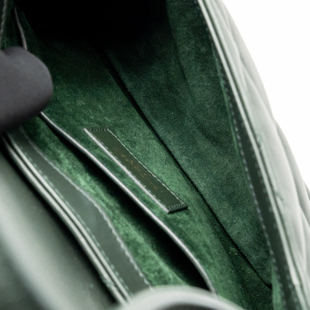 Saint Laurent/YSL Le 57 Hobo Bag Lambskin Dark Green GHW