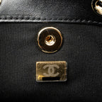 CHANEL MINI DUMA BACKPACK LAMBSKIN BLACK LGHW (MICROCHIP)