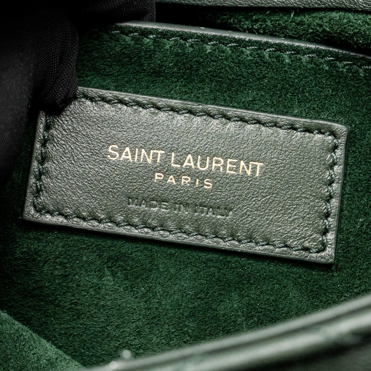 Saint Laurent/YSL Le 57 Hobo Bag Lambskin Dark Green GHW