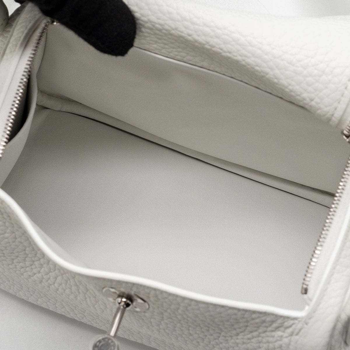 HERMES MINI LINDY CLEMENCE NEW WHITE SHW