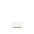 CHANEL 21B PEARL CRUSH MINI SQUARE FLAP BAG WHITE GHW