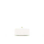 CHANEL 21B PEARL CRUSH SQUARE MINI FLAP BAG WHITE GHW
