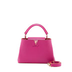 LOUIS VUITTON CAPUCINES BB CALFSKIN PINK/BRIGHT ORANGE GHW