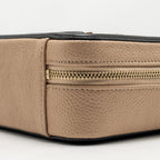 CHANEL MINI FILIGREE VANITY CLUTCH CAVIAR BEIGE / BLACK GHW