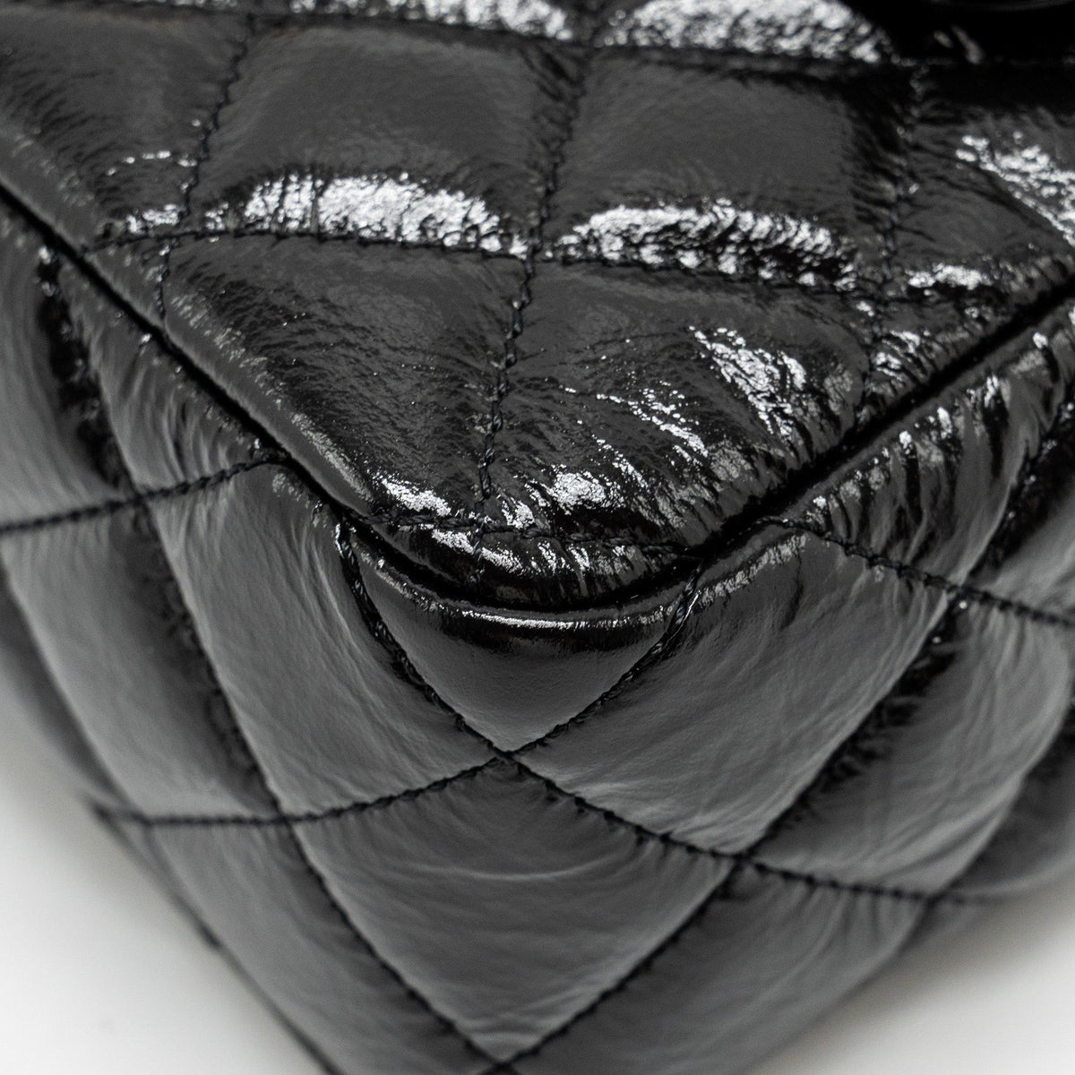 CHANEL 23C SMALL HOBO BAG SHINY CALFSKIN BLACK BRUSHED GHW(MICROCHIP)