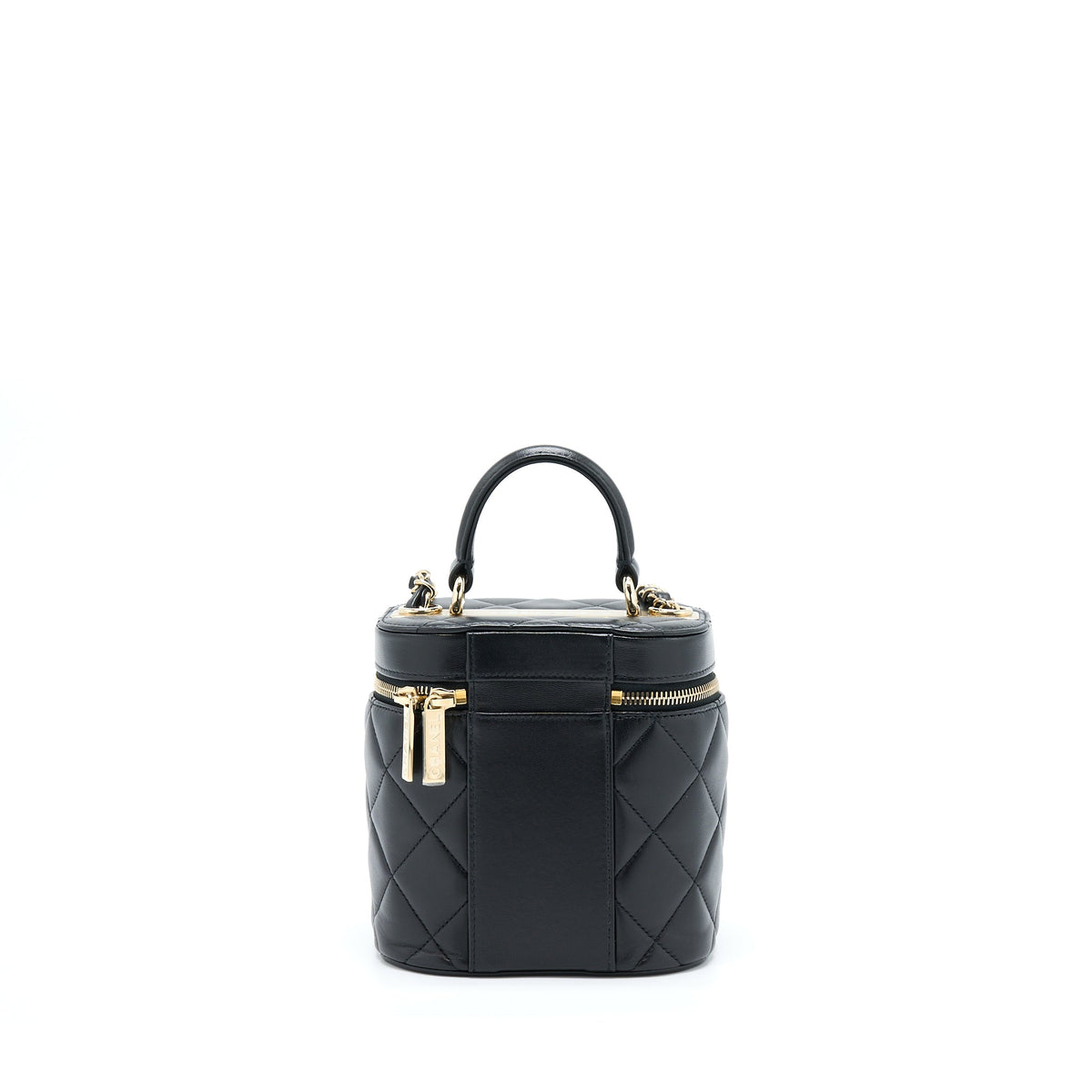 CHANEL TRENDY VANITY CASE LAMBSKIN BLACK LGHW (MICROCHIP)