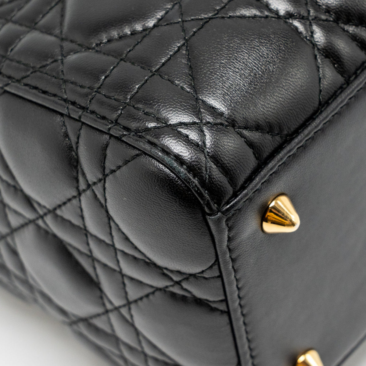 DIOR MEDIUM LADY DIOR LAMBSKIN BLACK GHW