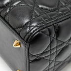 DIOR MEDIUM LADY DIOR LAMBSKIN BLACK GHW