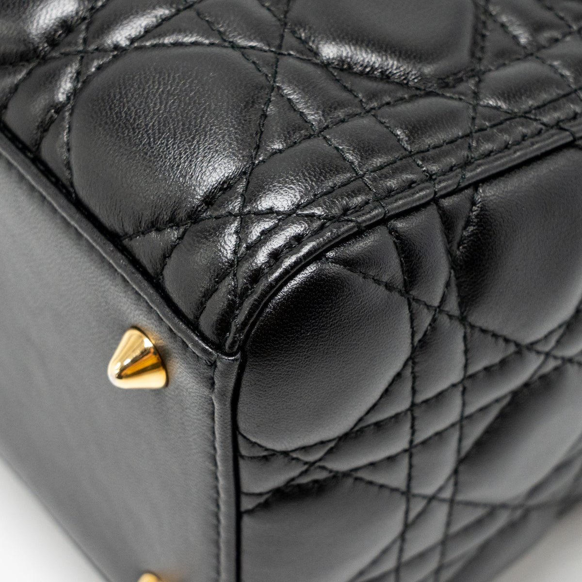 DIOR MEDIUM LADY DIOR LAMBSKIN BLACK GHW