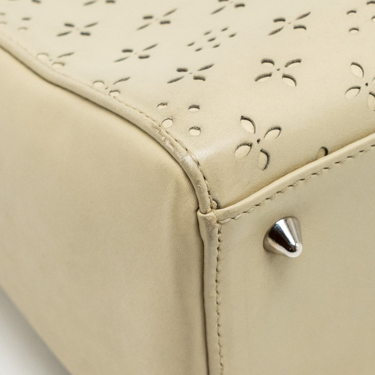 DIOR MEDIUM LADY DIOR LEATHER BEIGE SHW