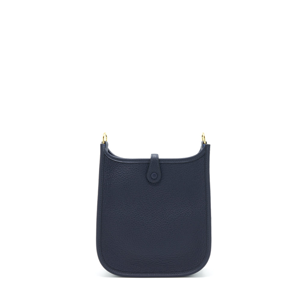 Hermes Mini Evelyne Clemence Blue Nuit Multicolor Strap GHW