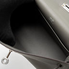 Hermes kelly pochette swift gris Meyer SHW