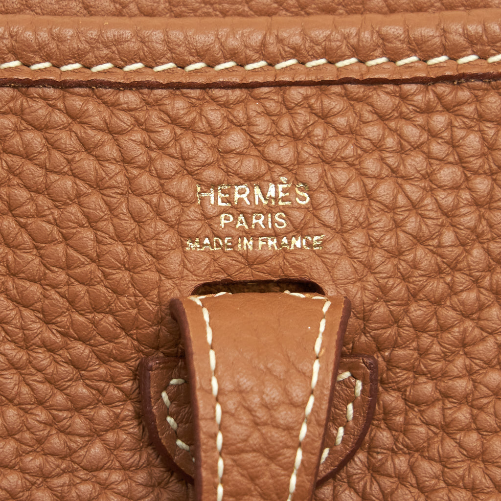 Hermes Mini Evelyne Gold With Multi Pattern Strap GHW