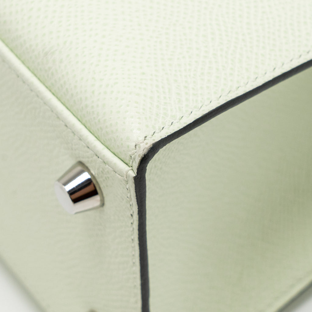 Hermes Kelly 25 Epsom Vert Fizz SHW