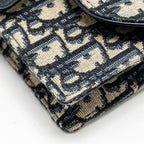 DIOR SADDLE BELT POUCH DIOR OBLIQUE CANVAS BLUE GHW