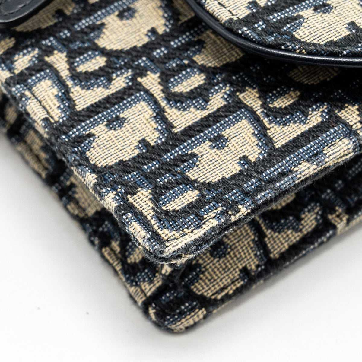 DIOR SADDLE BELT POUCH DIOR OBLIQUE CANVAS BLUE GHW