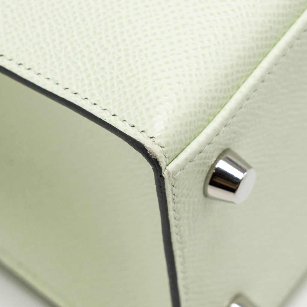 Hermes Kelly 25 Epsom Vert Fizz SHW