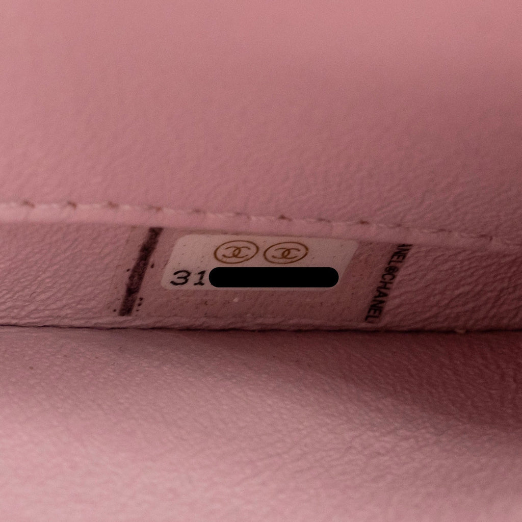 Chanel top handle trendy cc flap bag lambskin light pink LGHW